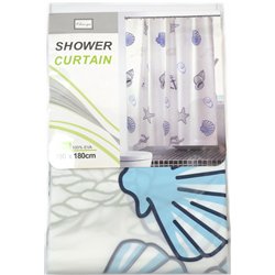 Штора 60086 силикон 180х180 Ракушки