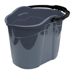 Ведро под швабру 14л овал ПГ-1088 металлик