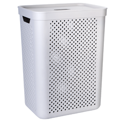 Корзина для білизни Simple 45л пряма какао