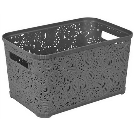 Корзина Ажур  7,5л без крышки ПБ-423 антрацит