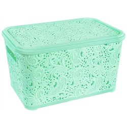 Кошик Ажур 12л з кришкою ПБ-591 MIX