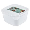 Контейнер для холодца 0,8л квадратный ПБ-260 15х15х5,5см белый