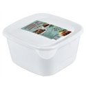 Контейнер для холодцю 1,2л квадратний ПБ-277 15х15х8см білий