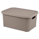 Корзина Nostalgia 10л с крышкой N377 бежевый