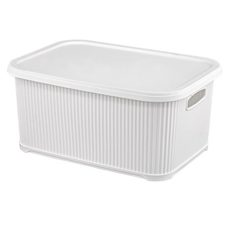 Корзина Nostalgia 10л с крышкой N377 белый