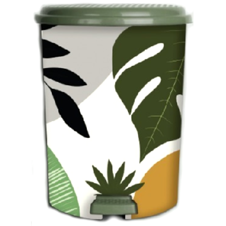 Ведро с педалью ELIF 365 рисунок 7л №2 Листья