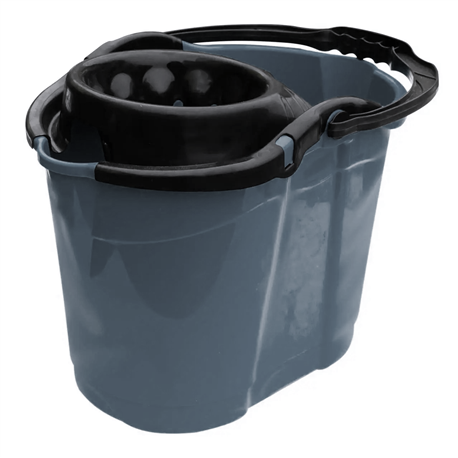 Ведро под швабру с насадкой 14л овал ПГ-1089 металлик