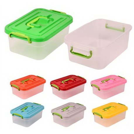 Бокс контейнер 3,8л прозрачный ПБ-454 с ручкой без вкладыша