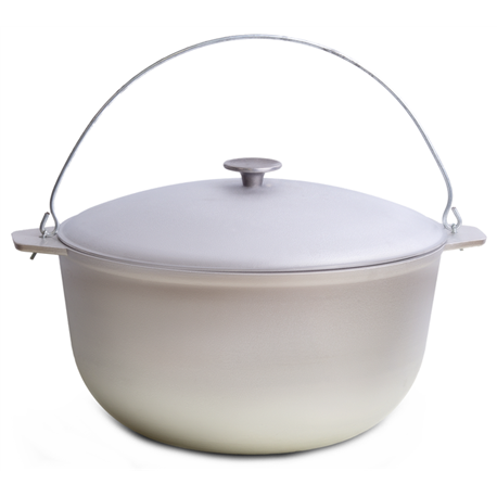 Казан алюминиевый туристический 40л с крышкой и дугой D1140