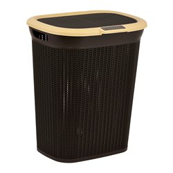 Корзина для белья LA-160 вязка 45л коричневый