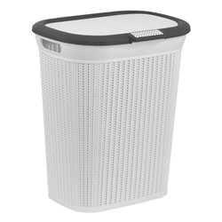Корзина для белья LA-160 евровязка 45л белый