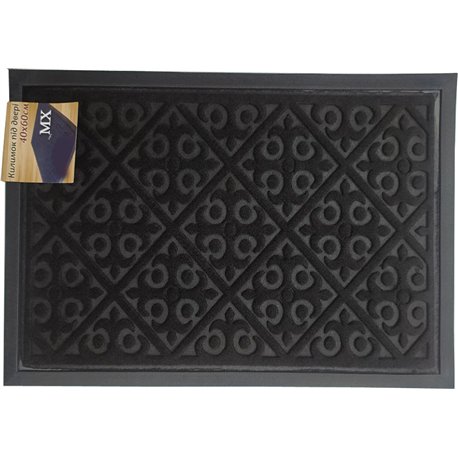 Килимок з кантом однотонний 60х90 прямокутний чорний