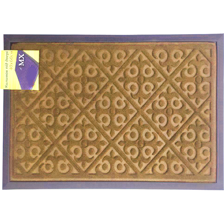 Коврик с кантом однотонный 40х60 прямоугольный бежевый