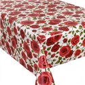 Клеенка 1,40*20м рулон Dekorama 138A красные розочки на белом