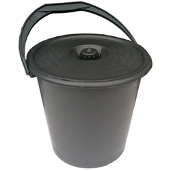 Відро 10л Х чорне з кришкою
