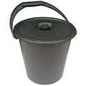 Відро 10л Х чорне з кришкою
