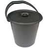 Відро 10л Х чорне з кришкою