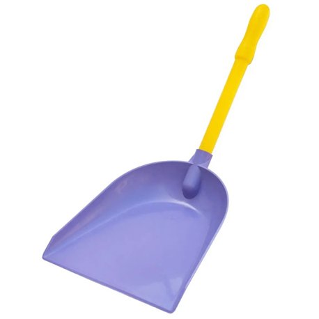 Совок для сміття з довгою жовтою ручкою 