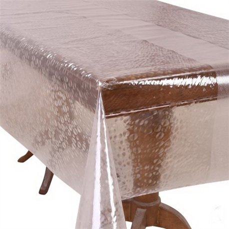 Клейонка м'яке скло 1,37*20м рулон Crystal рифлена MA-4976