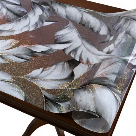 Клейонка рідке скло Laser 0,60мм-0,60*20м рулон з малюнком голограма MA-5926