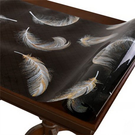 Клейонка рідке скло Laser 0,60мм-0,60*20м рулон з малюнком голограма MA-5943