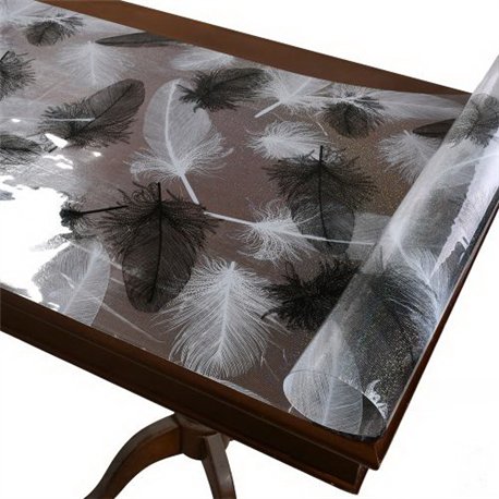 Клейонка рідке скло Laser 0,60мм-0,80*20м рулон з малюнком голограма MA-5940-80