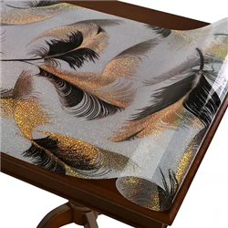 Клейонка рідке скло Laser 0,60мм-0,60*20м рулон з малюнком голограма MA-5941-60