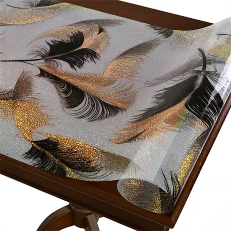 Клеенка жидкое стекло Laser 0,60мм-0,60*20м рулон с рисунком голограмма MA-5941-60