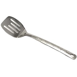 Лопатка 0143 нерж с прорезями рисунок дельфины 32,5см