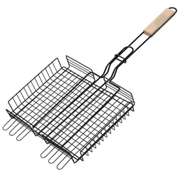 Решетка для барбекю 1838 с бортиком 31,5х27,5х6 ручка съемная