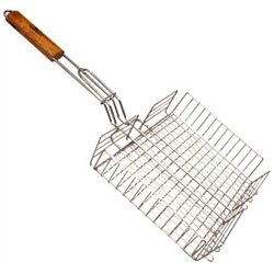 Решітка для барбекю 1883 з бортиком + віяло 31х24х6