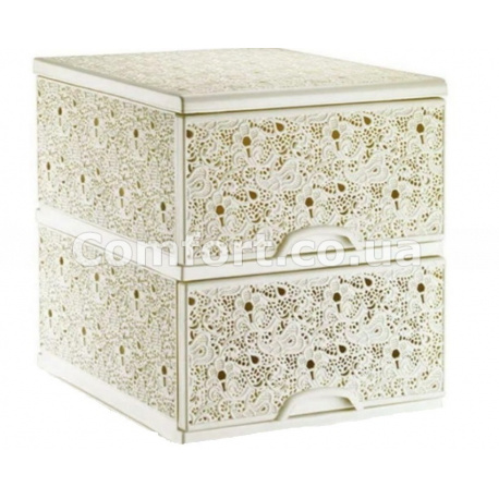 Комод ДВА ЯРУСА Ажур Люкс блакитний