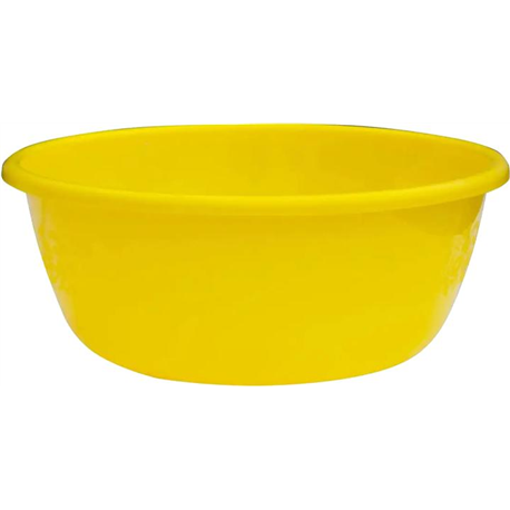 Таз  6л круглий кольоровий МП 28х12см жовтий