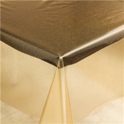 Клеенка 1,37*20м рулон силикон Лазер GLITTER GOLD