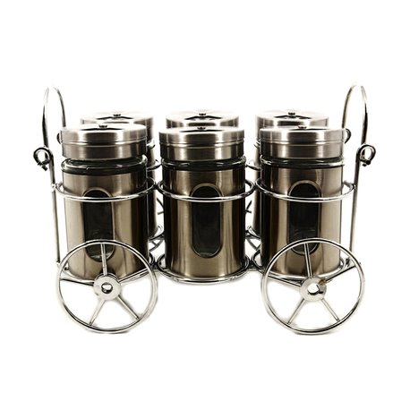 Специи 1721 набор 6шт на подставке тачка