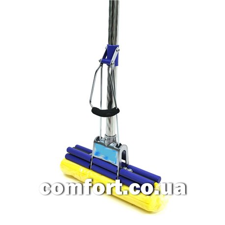 Швабра 2-й отжим 8102 косичка синий
