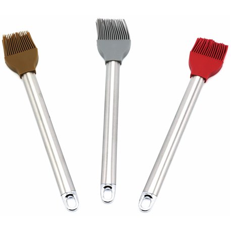 Кисточка 4053 силикон металлическая ручка 25см