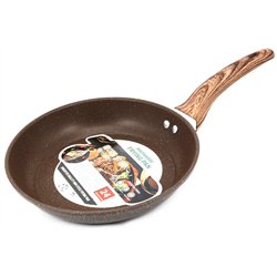 Сковорода с бакелитовой ручкой без крышки 156WF Wangfa мрамор 26см