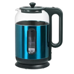 Електрочайник 2140  1,6л диск скло блакитний