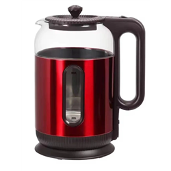 Електрочайник 2140  1,6л диск скло червоний