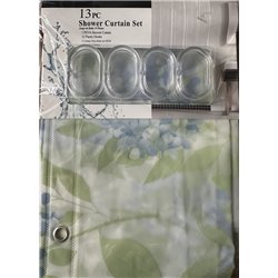 Штора SC13 силікон 180х180 Листочки зелені