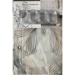 Штора SC13 силикон 180х180 Рыбки