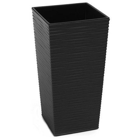 Вазон підлоговий Фінезія долото 190х190 зі вставкою 588-04 чорний