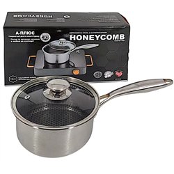 Ковшик 3059 соти 16см кришка скло в коробці 