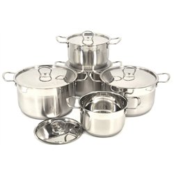 Каструлі 2175 набір 5шт кришка скло