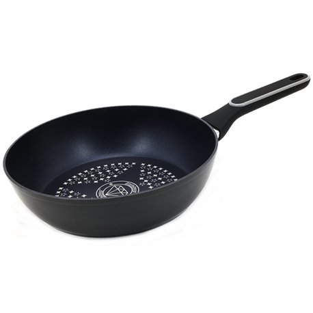 Сковорода 3037 Styleberg кований алюміній 24см глибока з силіконовою кришкою