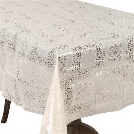 Клейонка 1,37*20м рулон LACE Ажур MA-5729 бежева