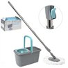 Ведро для уборки + моп MH-6006 в коробке серый