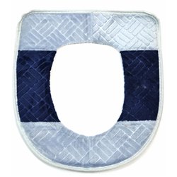 Накладка чехол на унитаз тканевая мех с узором 9012 на липучке