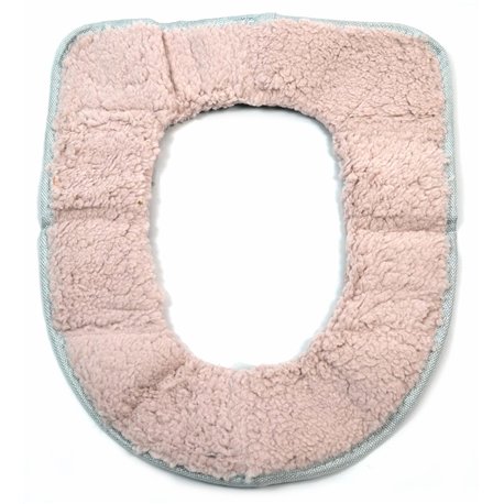 Накладка чехол на унитаз тканевая мех гладкий 9011 на липучке